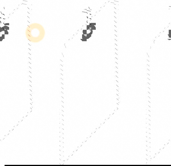 Blank Tag: 6-1/4'' High, White, Vinyl